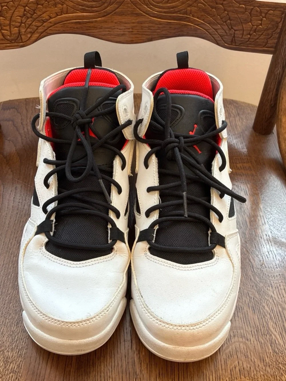 Jordan White Black Orange High-Top Sneakers